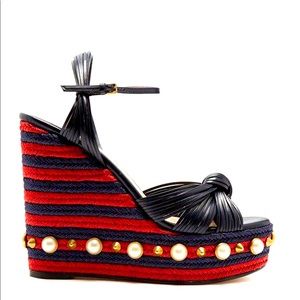 Gucci Barbette platform espadrille wedges